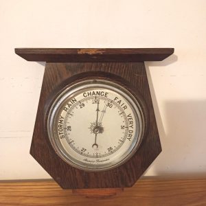 Vintage Aneroid Barometer. Wall or Shelf Mounted.