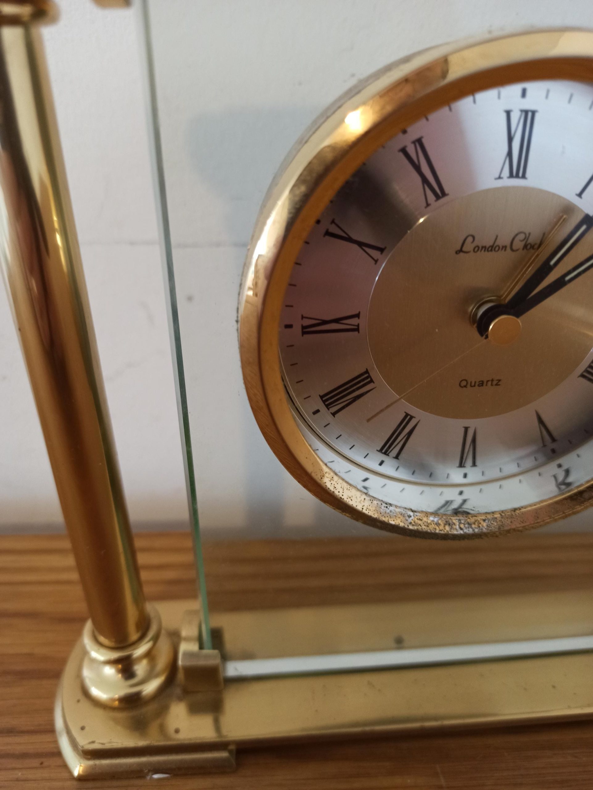 Brass Mantle Clock. Battery Operated. Quartz. London Clock. With Alarm. - Image 4