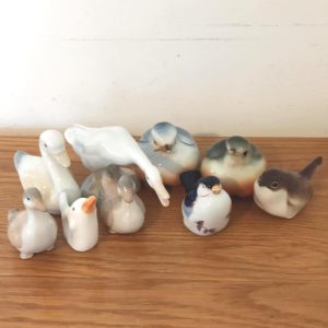 Set of Vintage Ornamental Birds. Good condition.