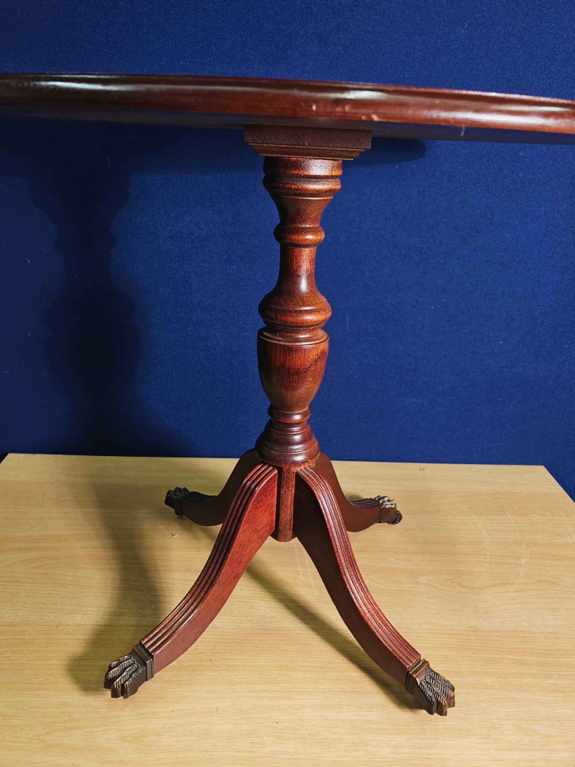 Vintage Mahogany and Mahogany Effect Hall and Side Tables with Green and Gilt Leather Tops - Four Styles - Image 13