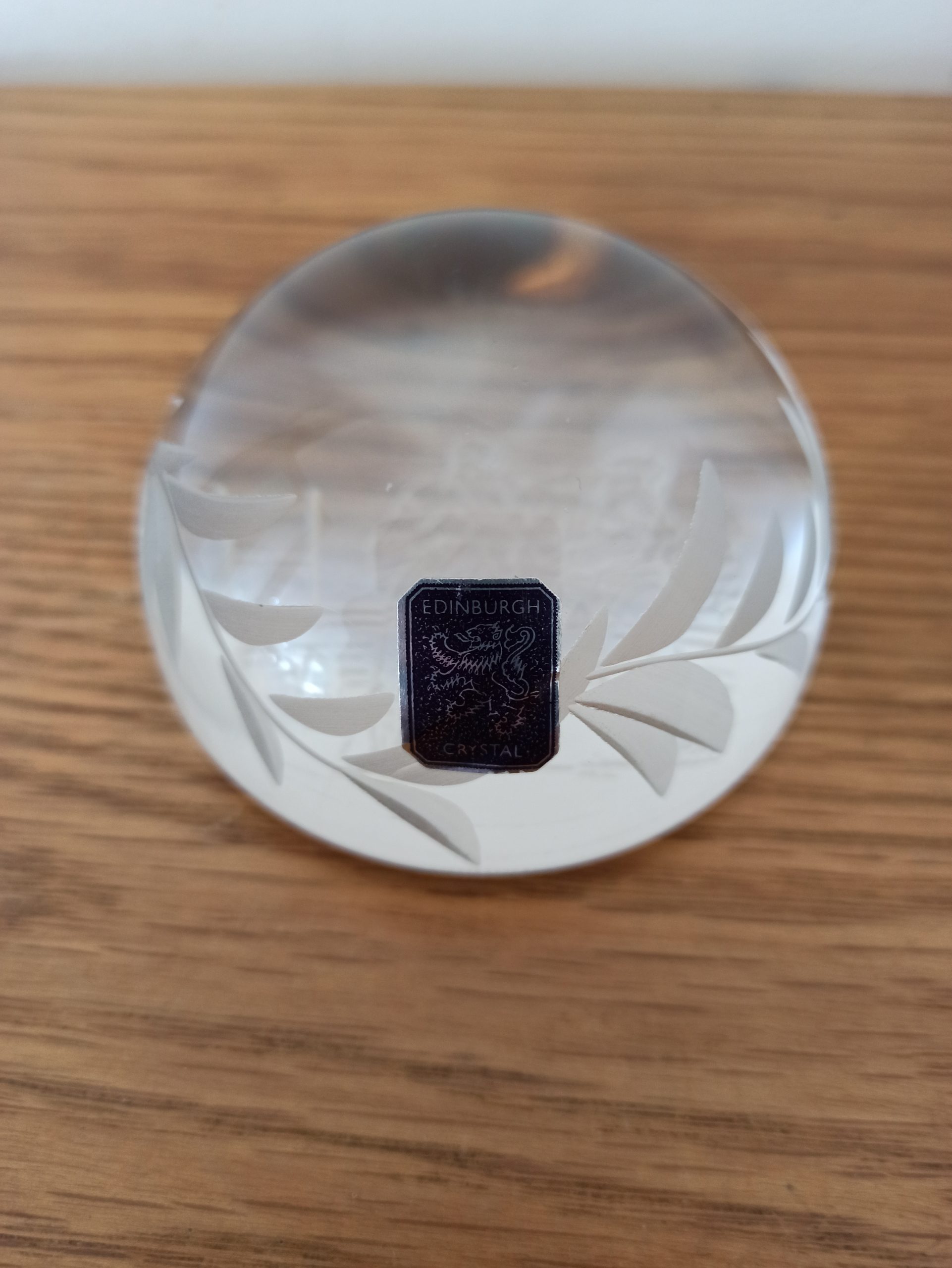 Edinburgh Crystal Paperweight - Rugby Scene - Image 4