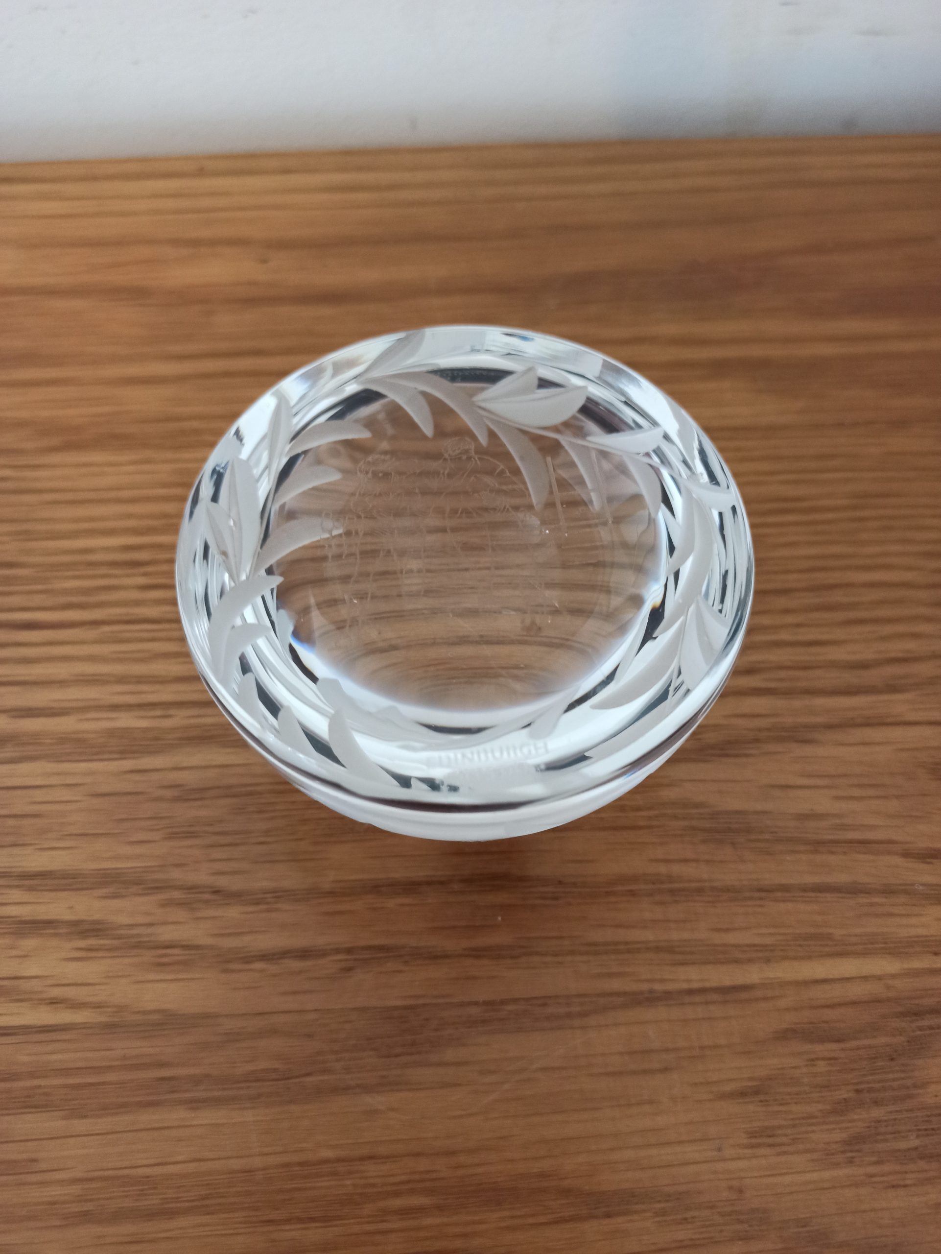 Edinburgh Crystal Paperweight - Rugby Scene - Image 5