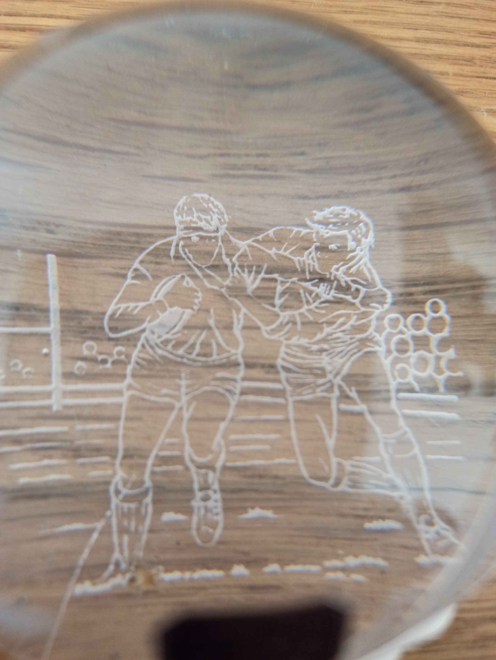 Edinburgh Crystal Paperweight - Rugby Scene - Image 6
