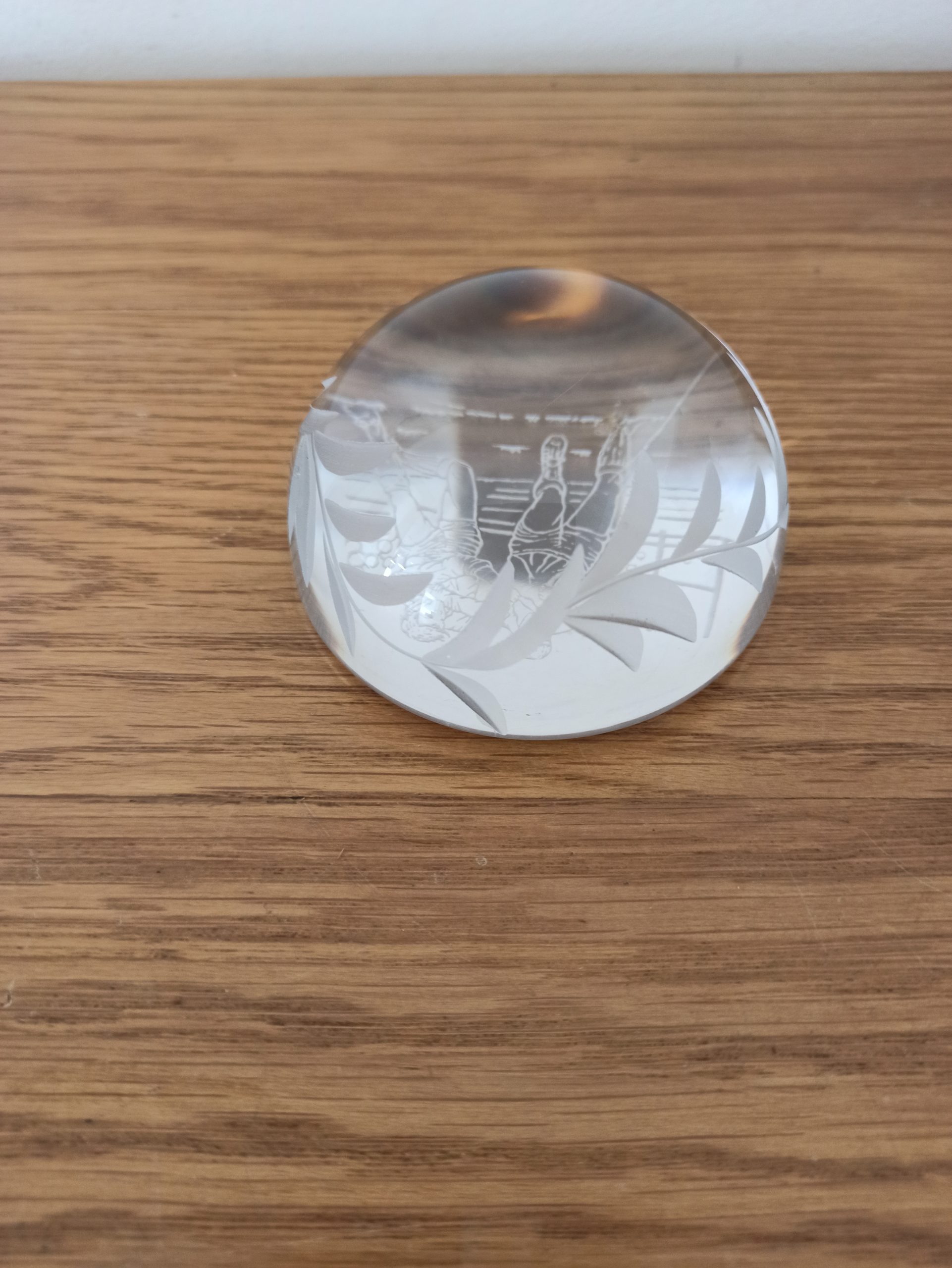 Edinburgh Crystal Paperweight - Rugby Scene - Image 8