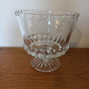 Large Vintage Glass Trophy-Calor Gas 1989 Keighley Golf Club Winner