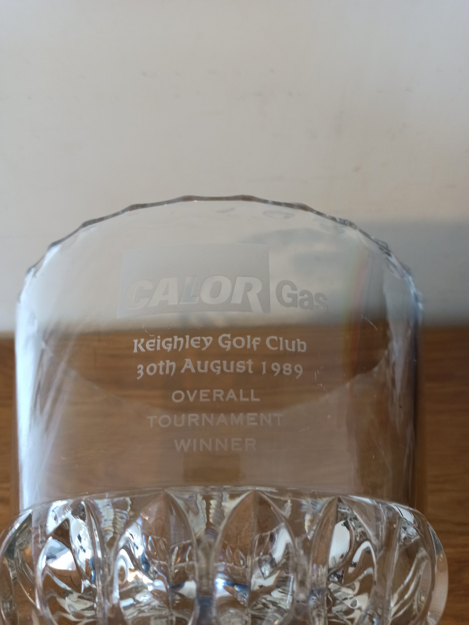Glass Calor Gas Trophy