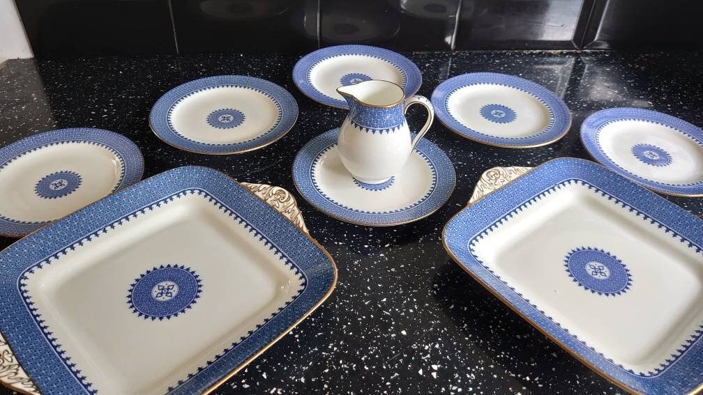 Wedgwood Part Dinner Set including, Sandwich Plates, Milk jug and Side plates. - Image 6