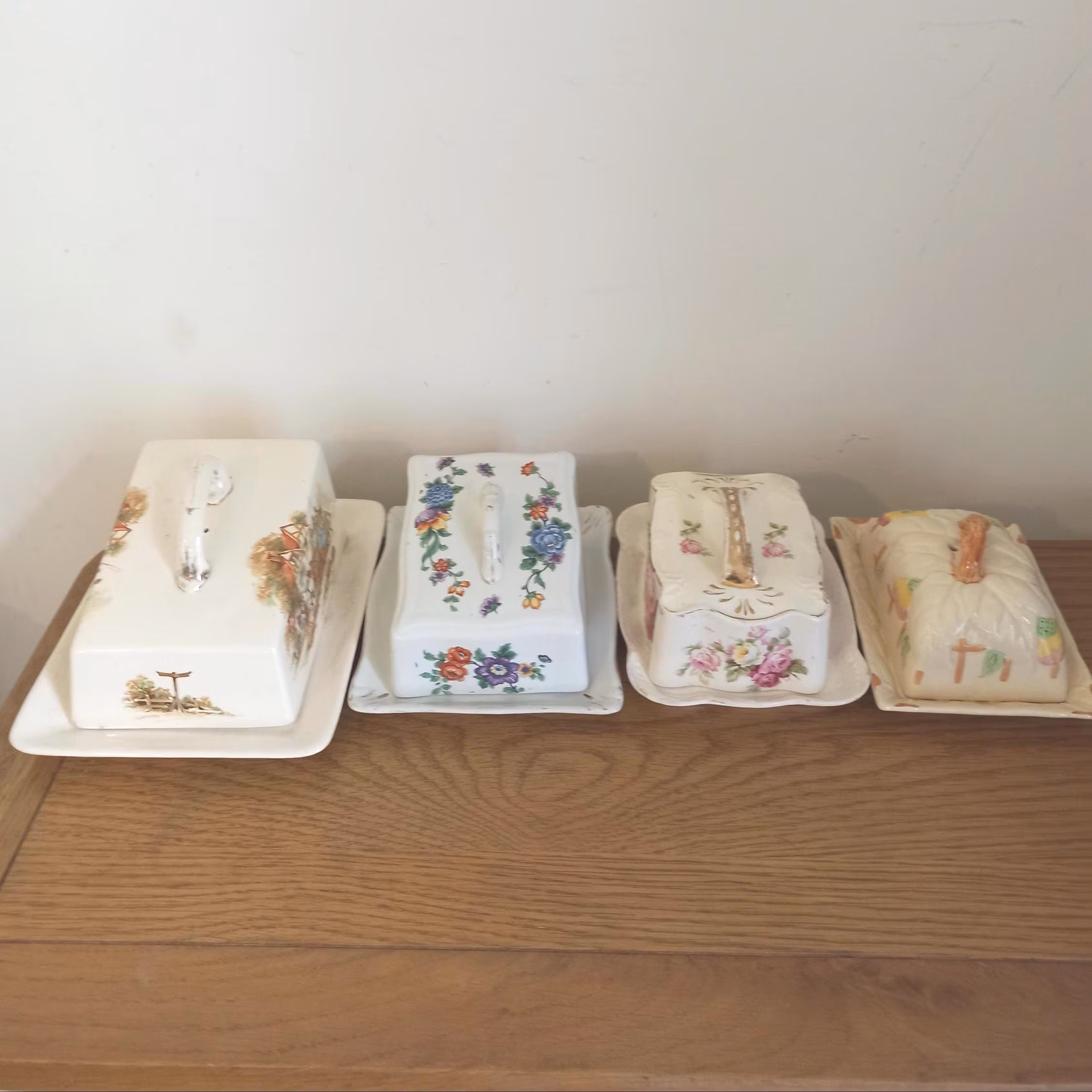 Vintage Butter Dishes and Cheese Dishes.
