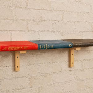 Handmade Wooden "Book"shelf - Ideal for Shelving ideas. Customisable. Made with old vintage Book Binders.